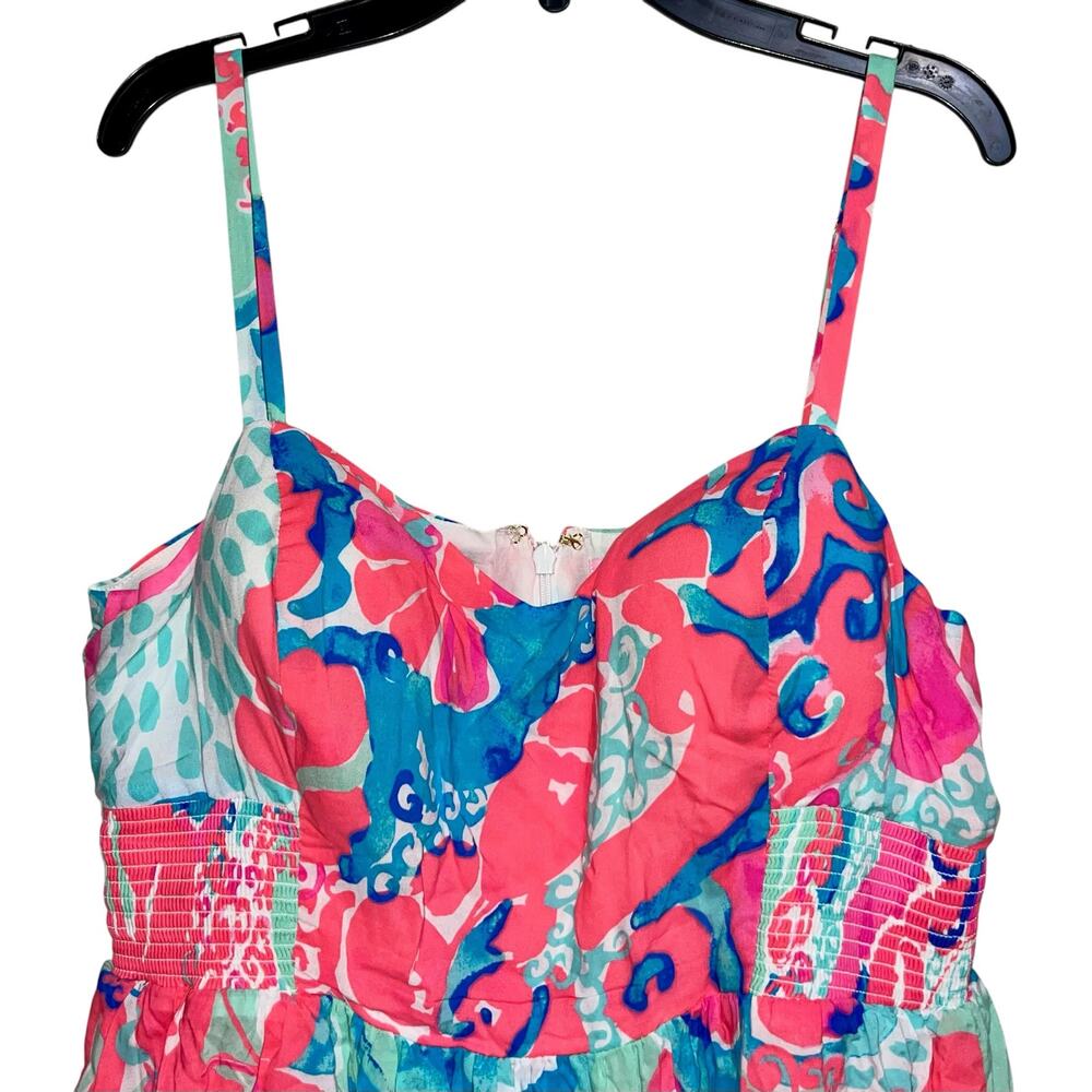 Lilly Pulitzer Mini Dress Christine Coral Reef So Jelly - Picture 3 of 9